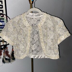 Elegant Beaded Bolero Jacket
